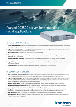 Rugged CG2500 Server for Demanding Naval Applications