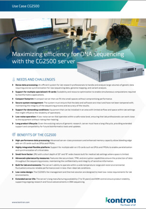 Maximizing Efficiency for DNA Sequencing with the CG2500 Server