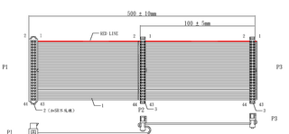 Cable HDD 500mm 2mm 44 pin