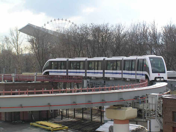 Monorail transport online system